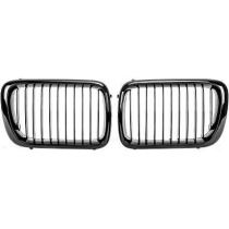 BMW 3-Serie E36 96-99 Enkelribbad Blanksvart Sportgrill Performance-Look DIEDERICHS